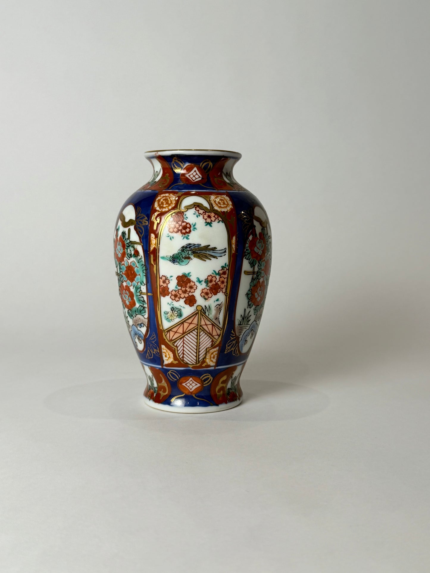 Hand-Painted Imari Porcelain Vase