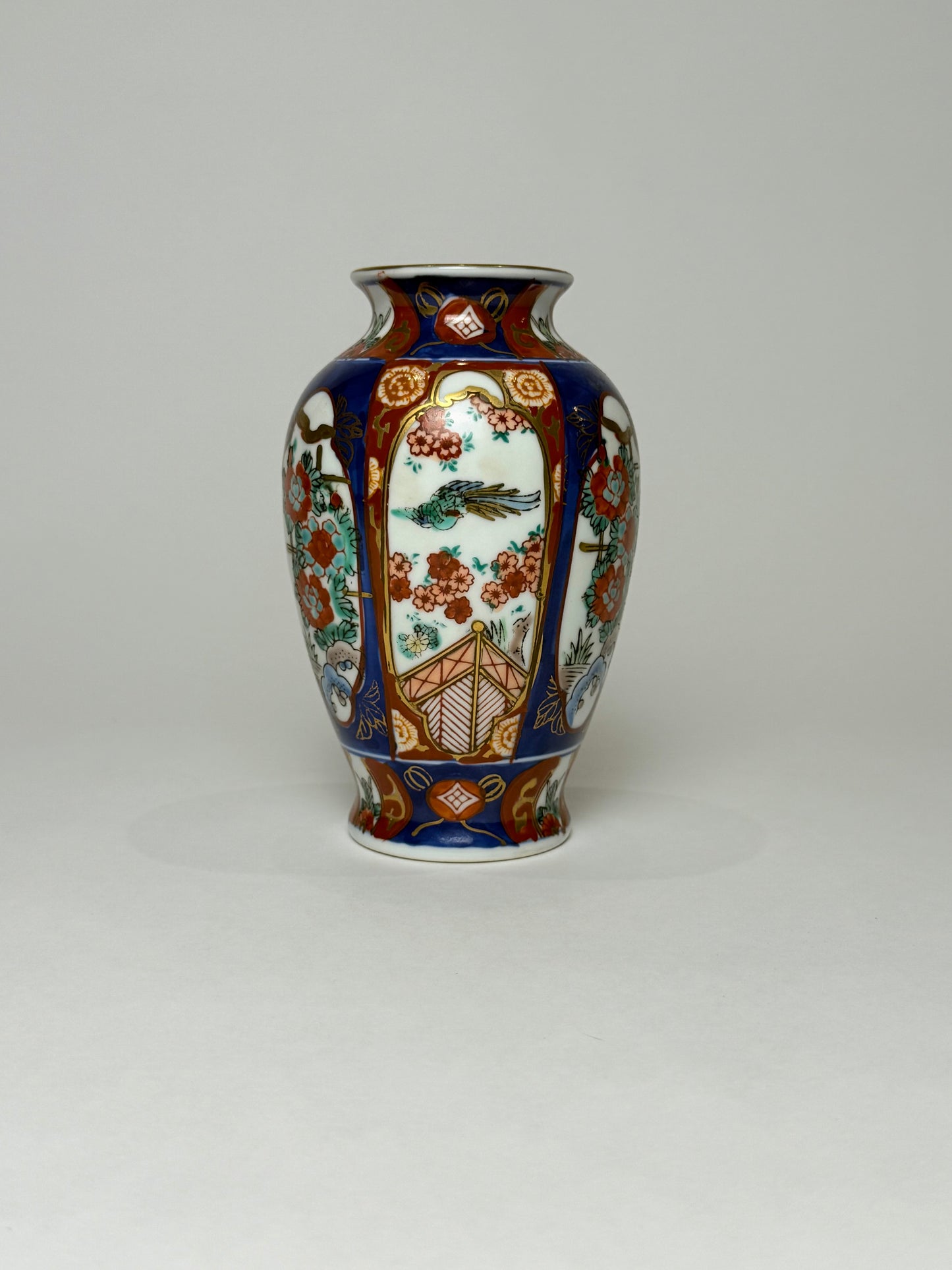 Hand-Painted Imari Porcelain Vase