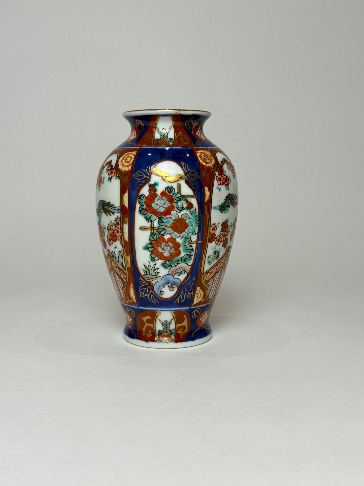 Hand-Painted Imari Porcelain Vase