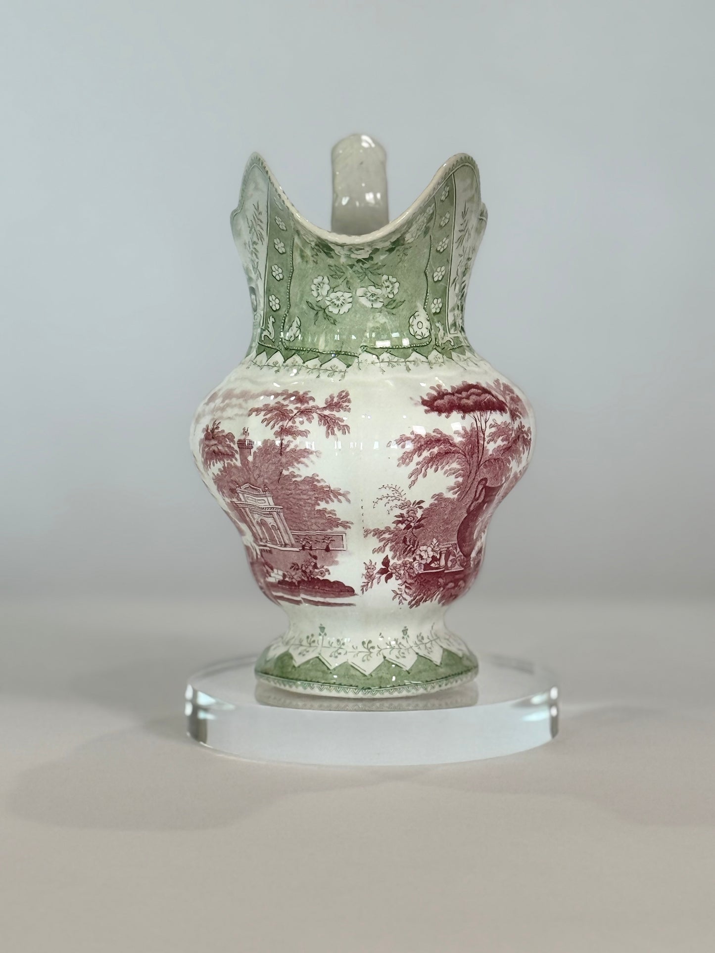 T. Mayer of Stoke-on-Trent 2 Color Transferware "Canova" Pitcher