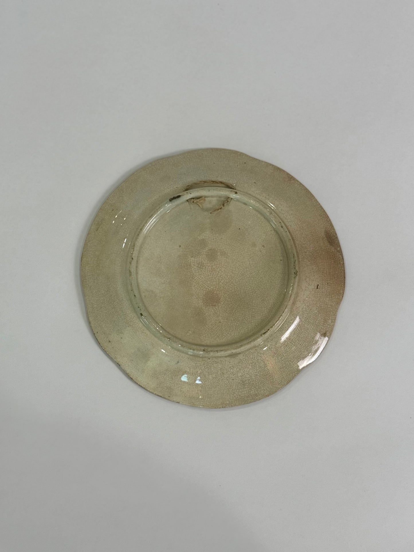 Majolica Plate Featuring a Rose Design