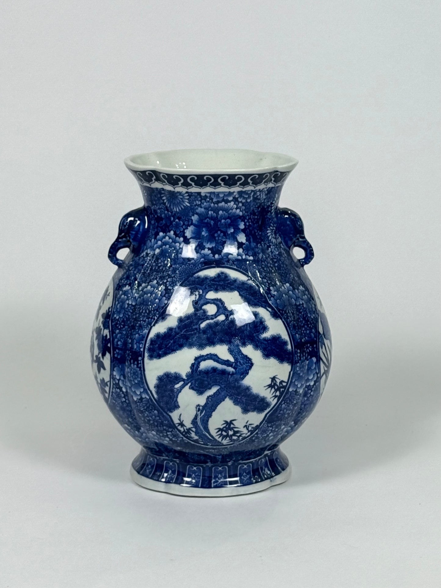 *NEW - Blue and White Foo Lun Vase