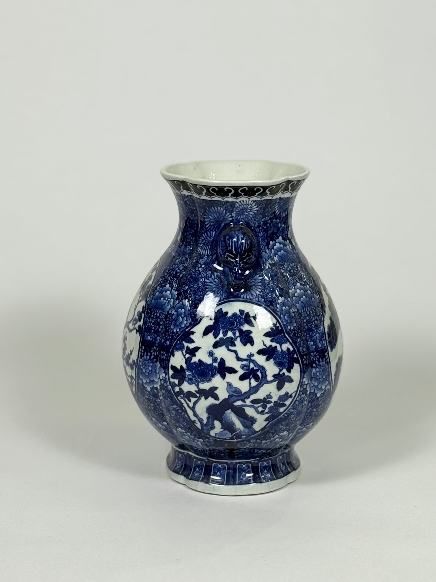 *NEW - Blue and White Foo Lun Vase