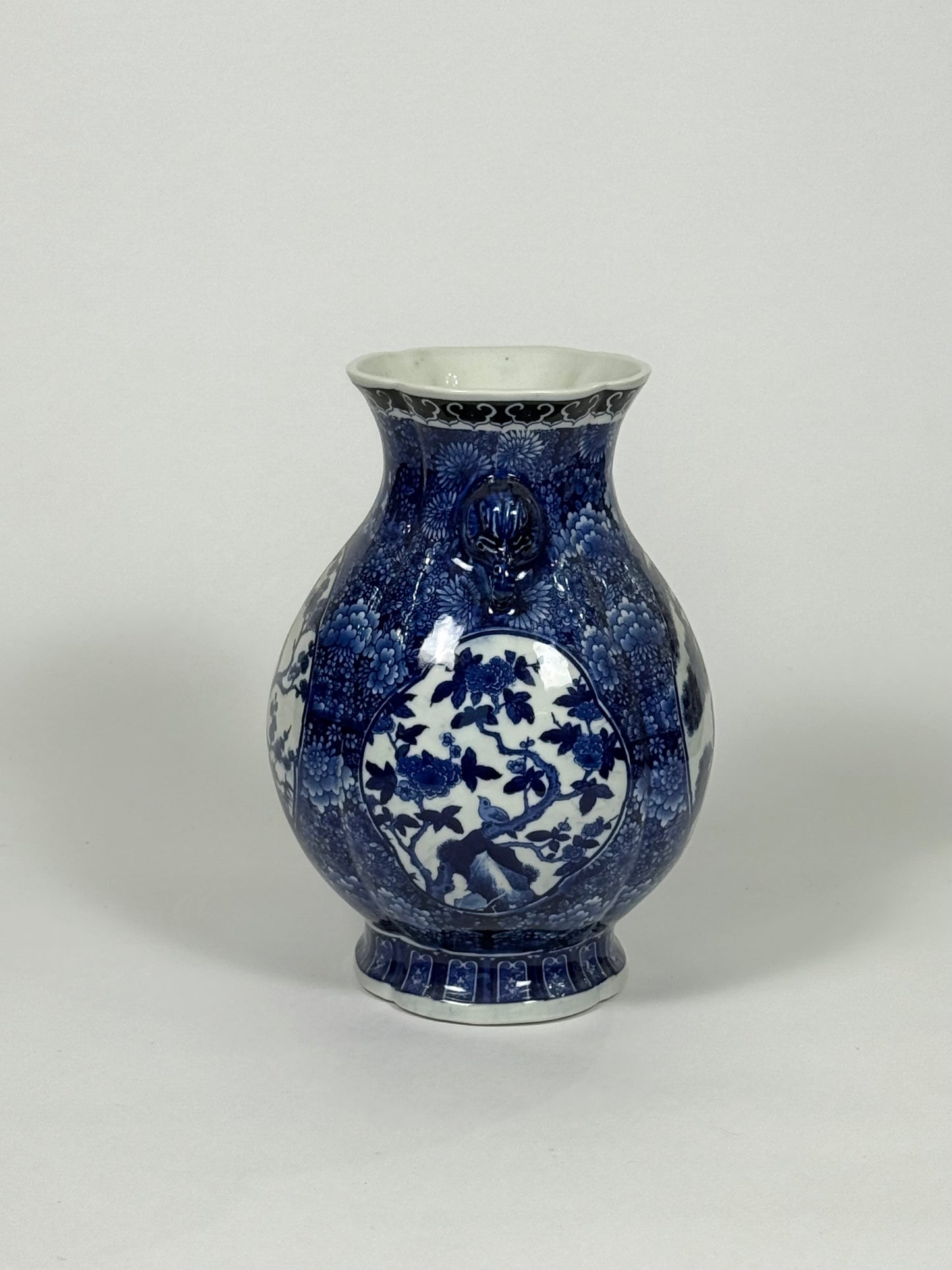 *NEW - Blue and White Foo Lun Vase