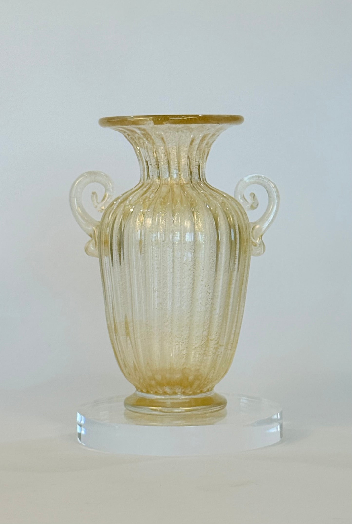 Alberto Dona 24K Gold Flecked Murano Vase