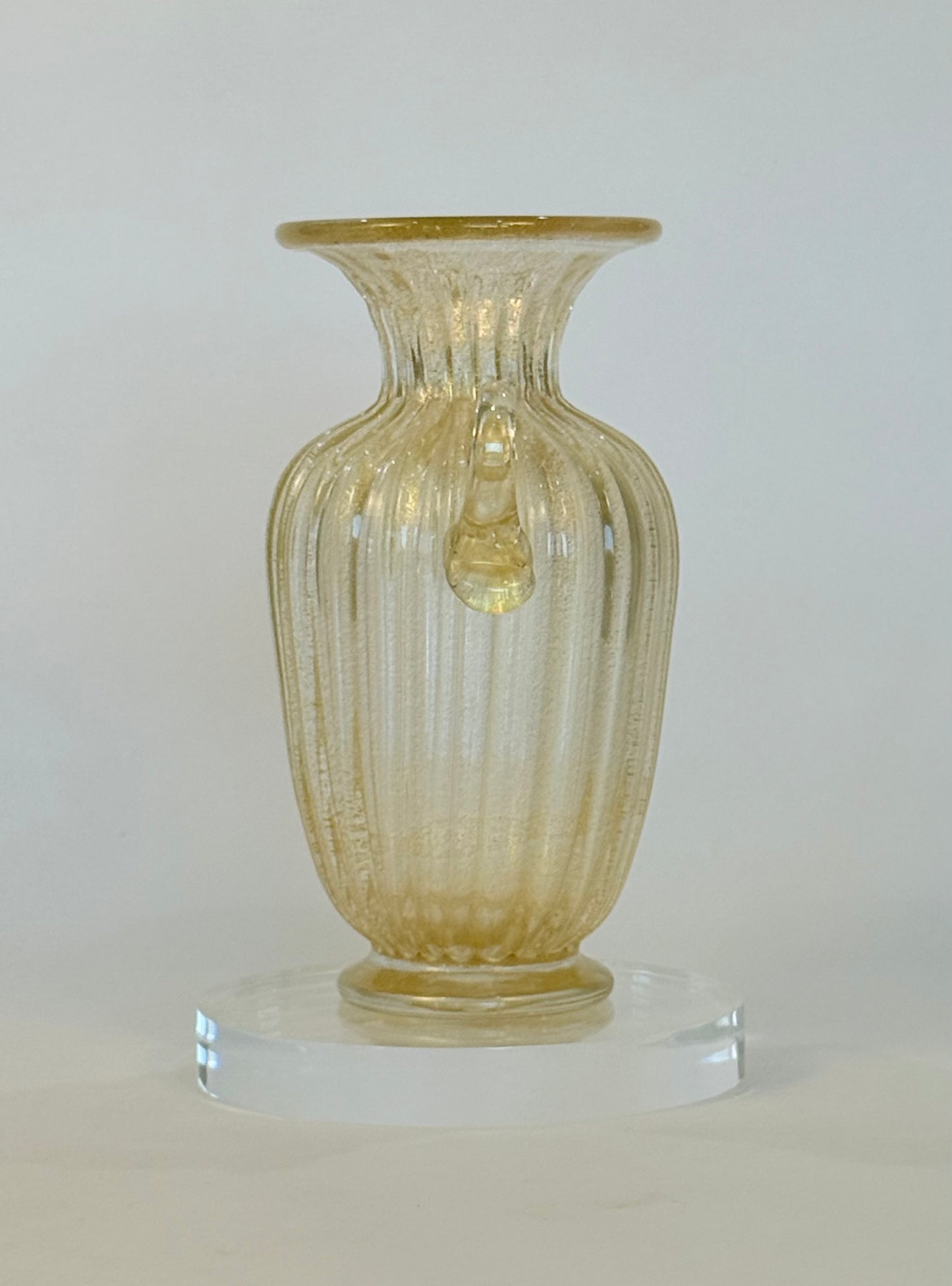 Alberto Dona 24K Gold Flecked Murano Vase