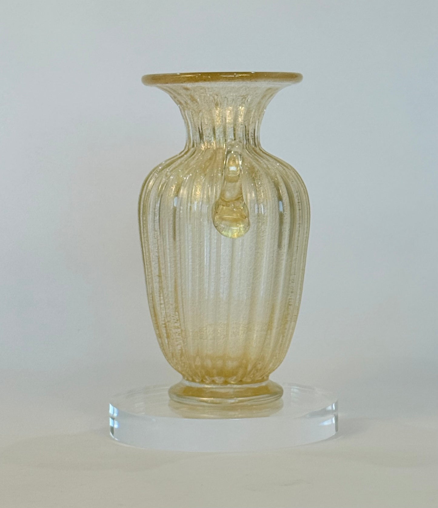 Alberto Dona 24K Gold Flecked Murano Vase