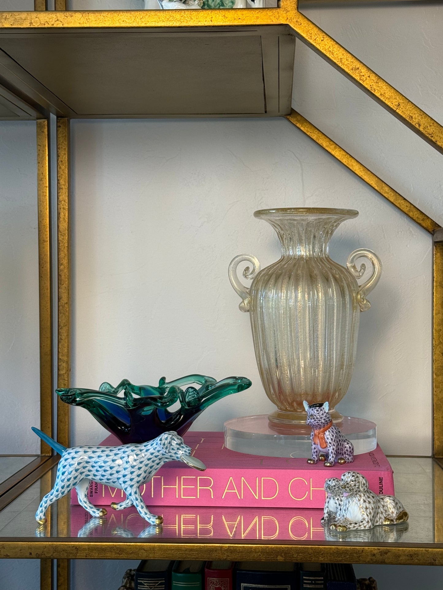 Alberto Dona 24K Gold Flecked Murano Vase