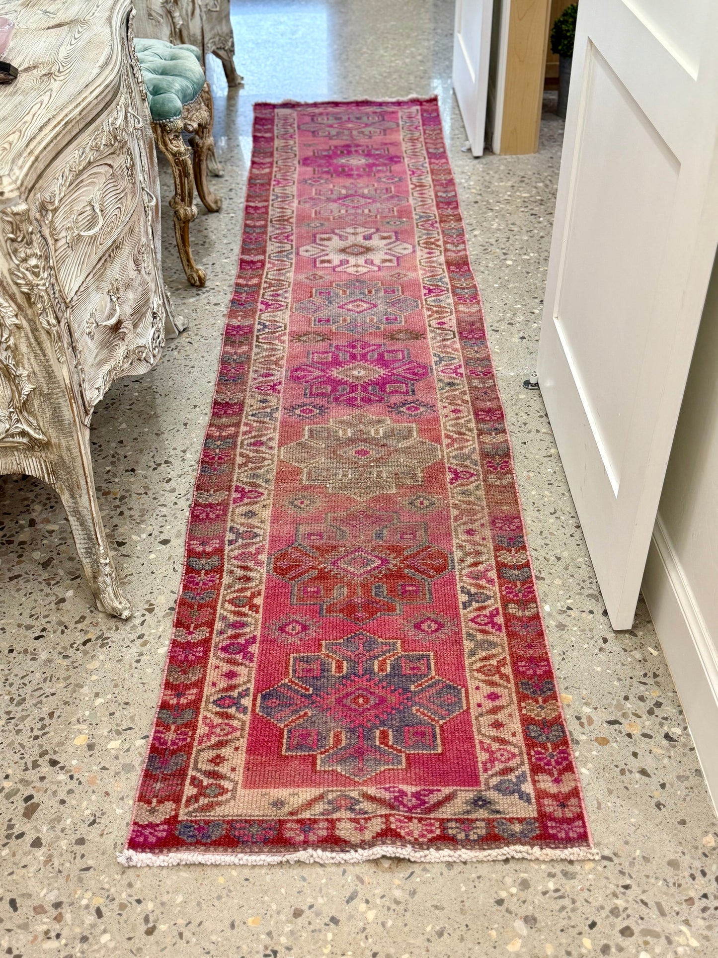Vintage Turkish Herki Runner Rug