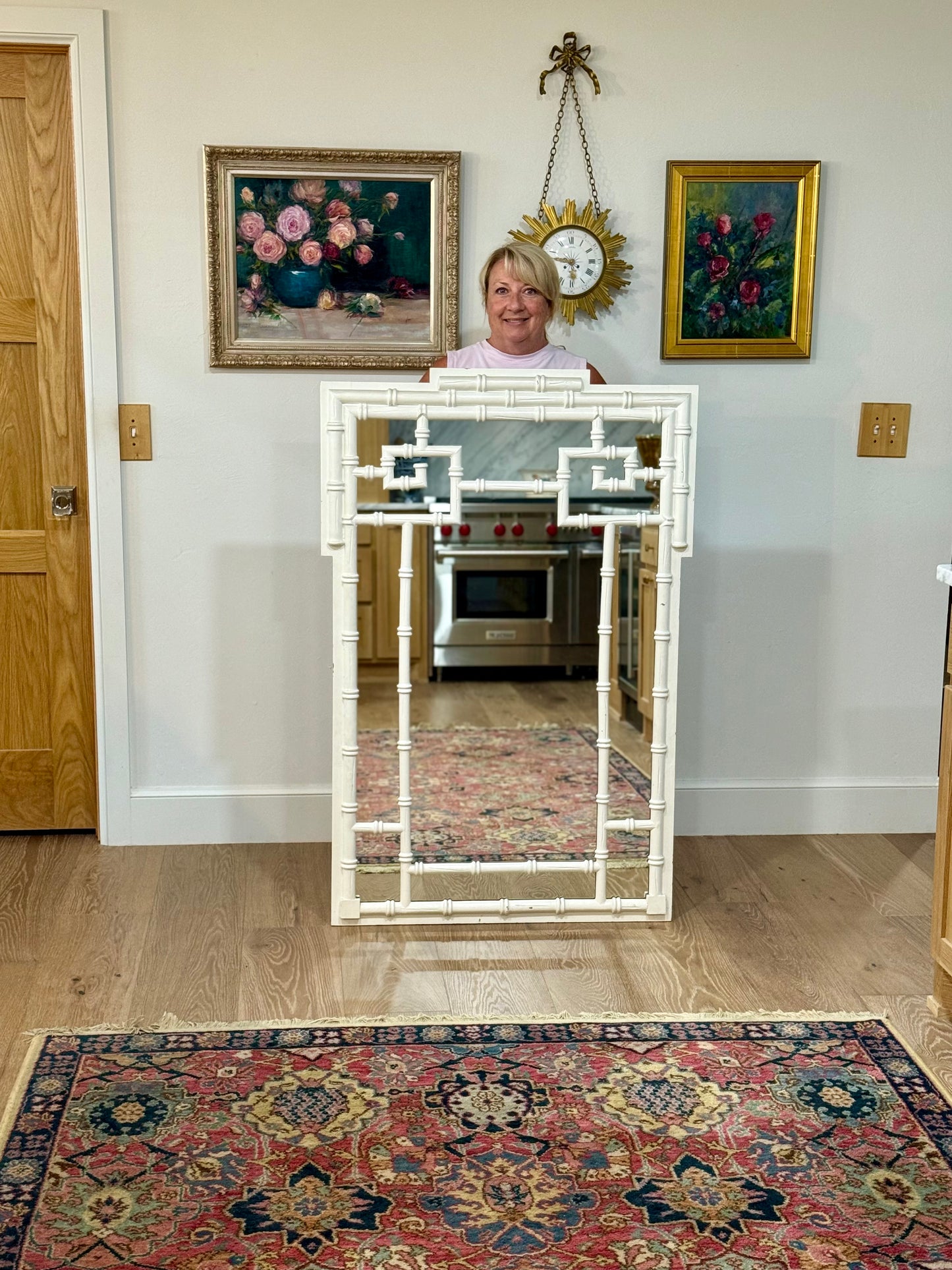 Mid-Century Chinoiserie Faux Bamboo Mirror
