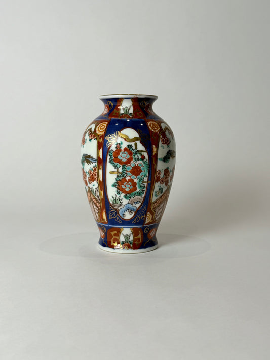 Hand-Painted Imari Porcelain Vase