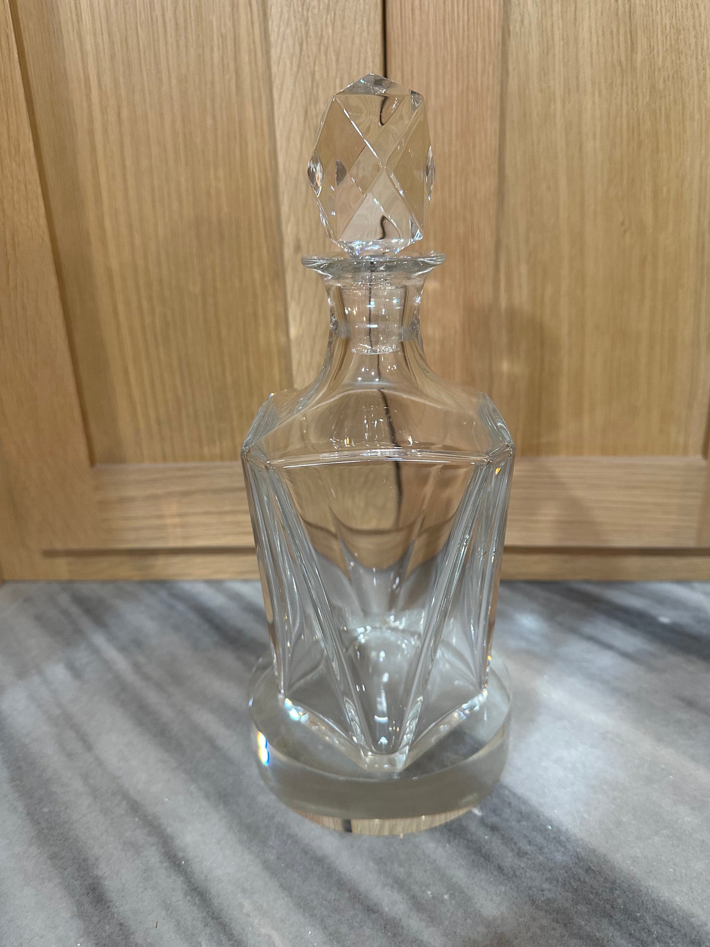 Baccarat Glass Decanter (Triangles/Faceted)