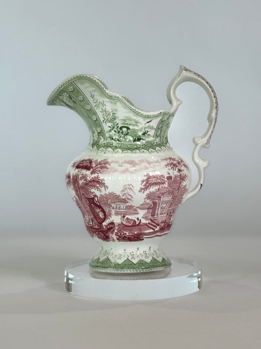 T. Mayer of Stoke-on-Trent 2 Color Transferware "Canova" Pitcher