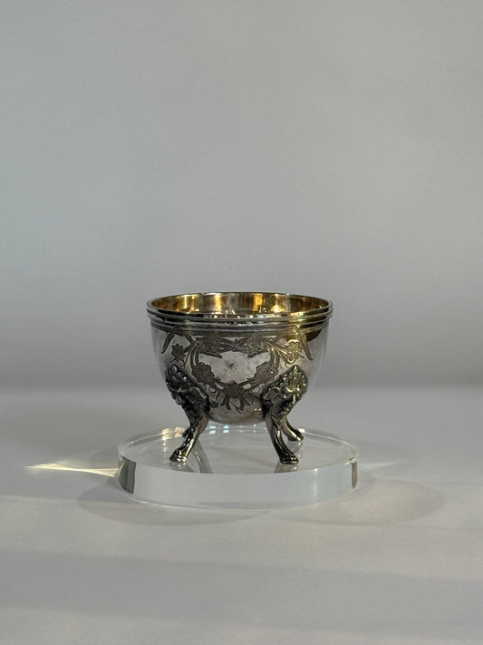 Vintage Footed Silverplate Serving Bowl from 1800s