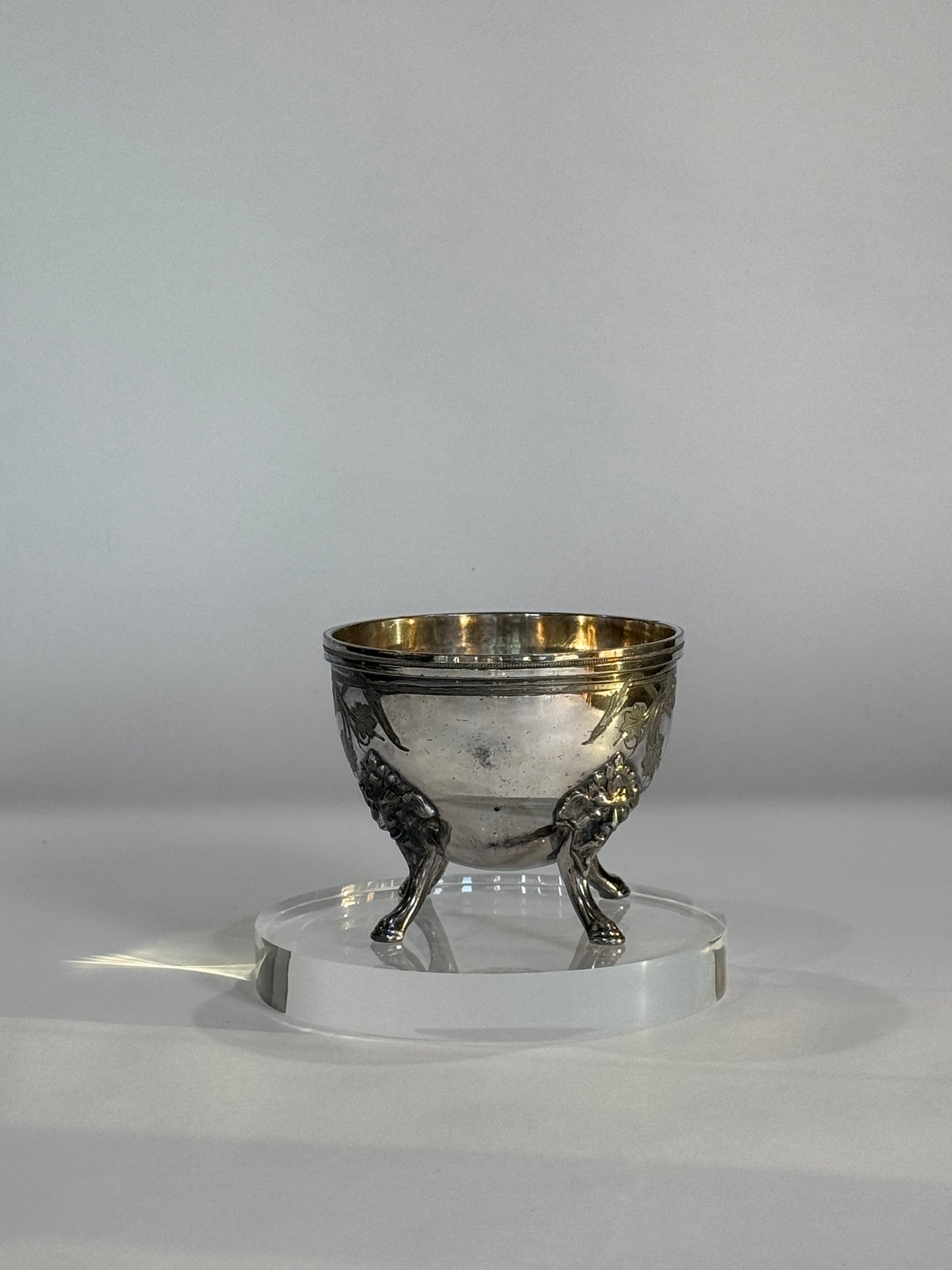 Vintage Footed Silverplate Serving Bowl from 1800s