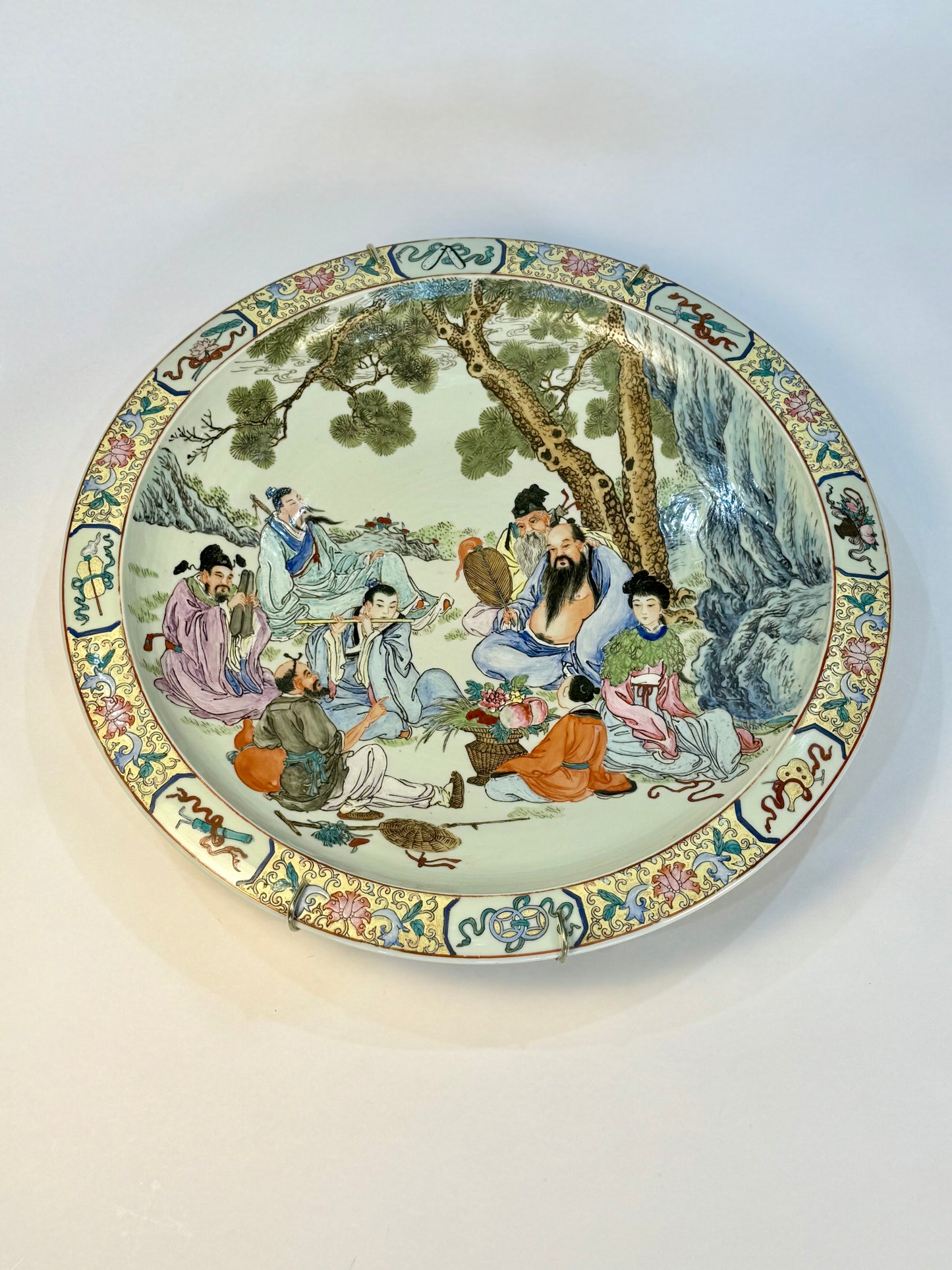 Large Hand Painted Chinese Porcelain Platter