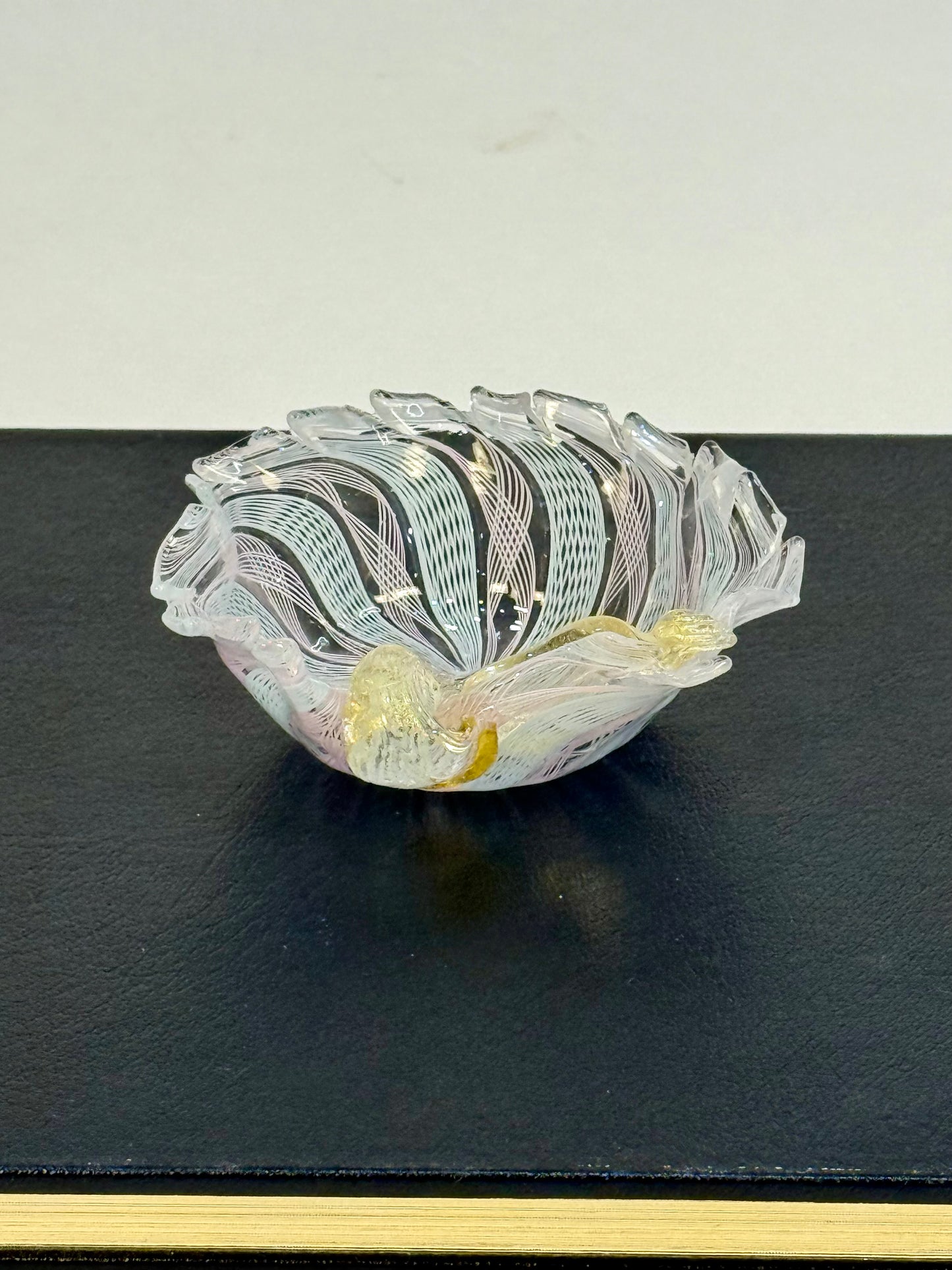 Vintage Murano Latticino Dish