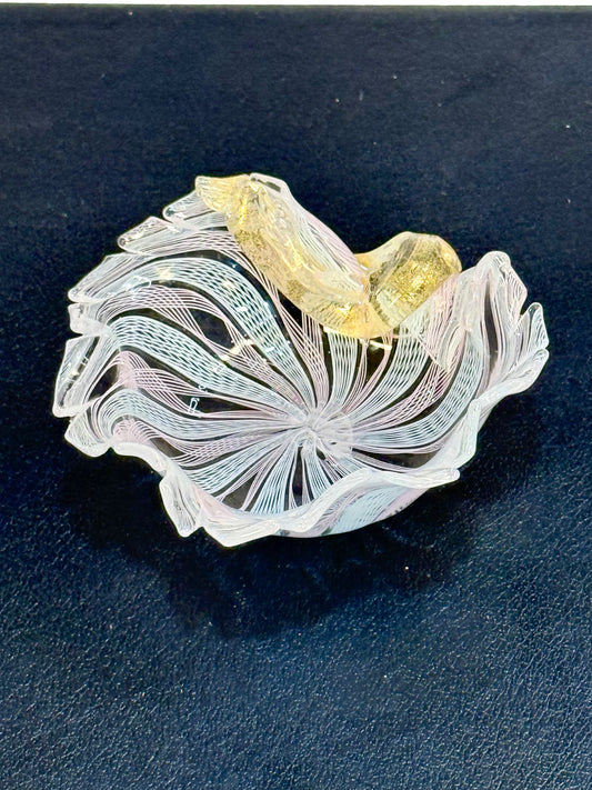 Vintage Murano Latticino Dish