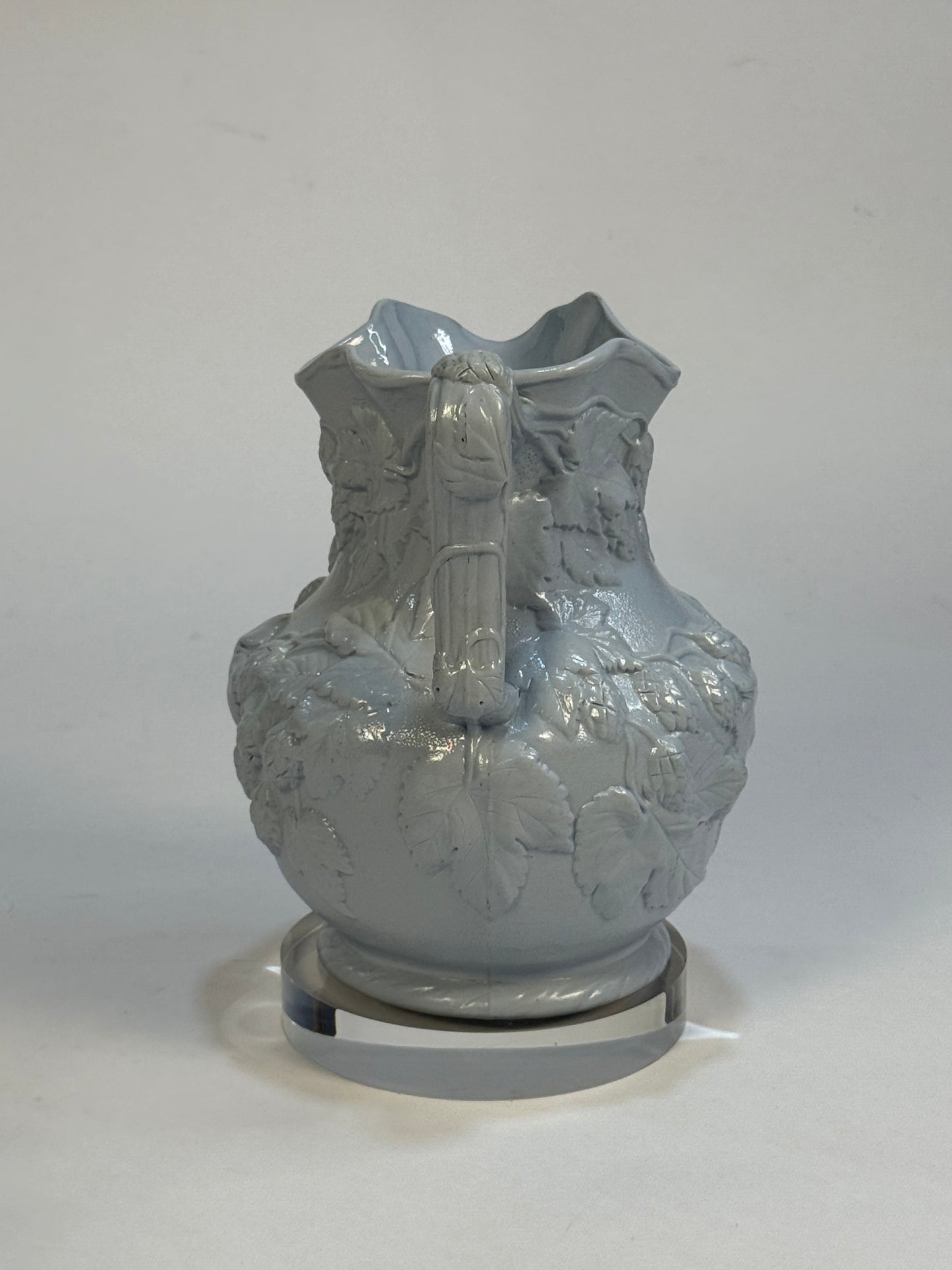 19th Century Stoneware Pitcher with Hops Relief