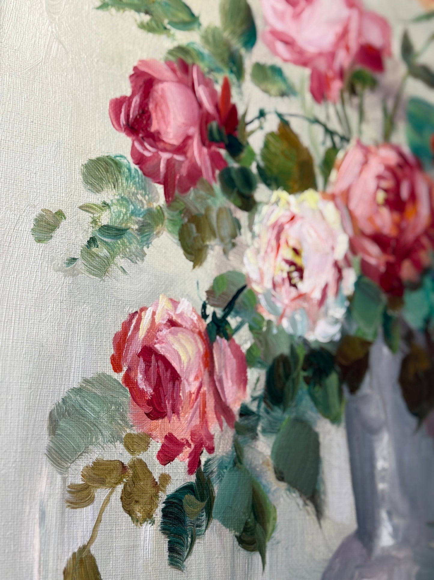 Vintage Rose Oil Painting