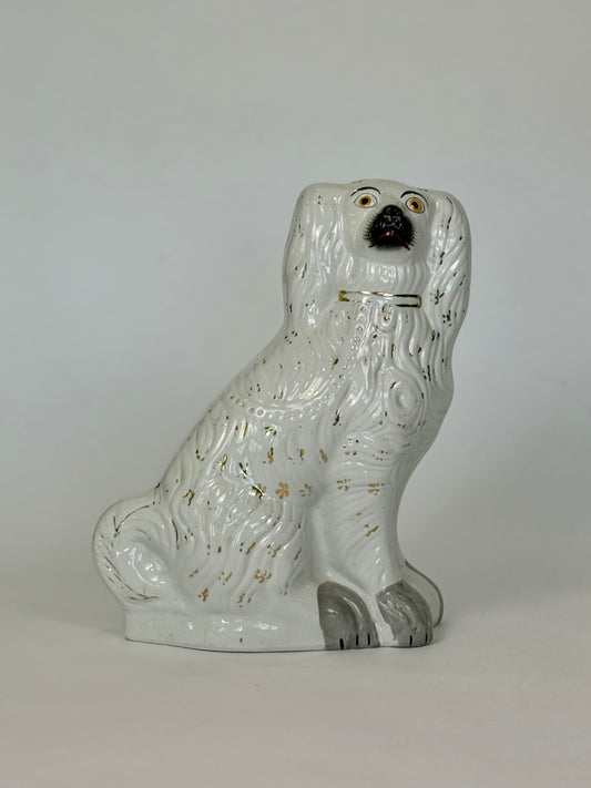 Staffordshire King Charles Spaniel Ceramic Figurine (19th Century)