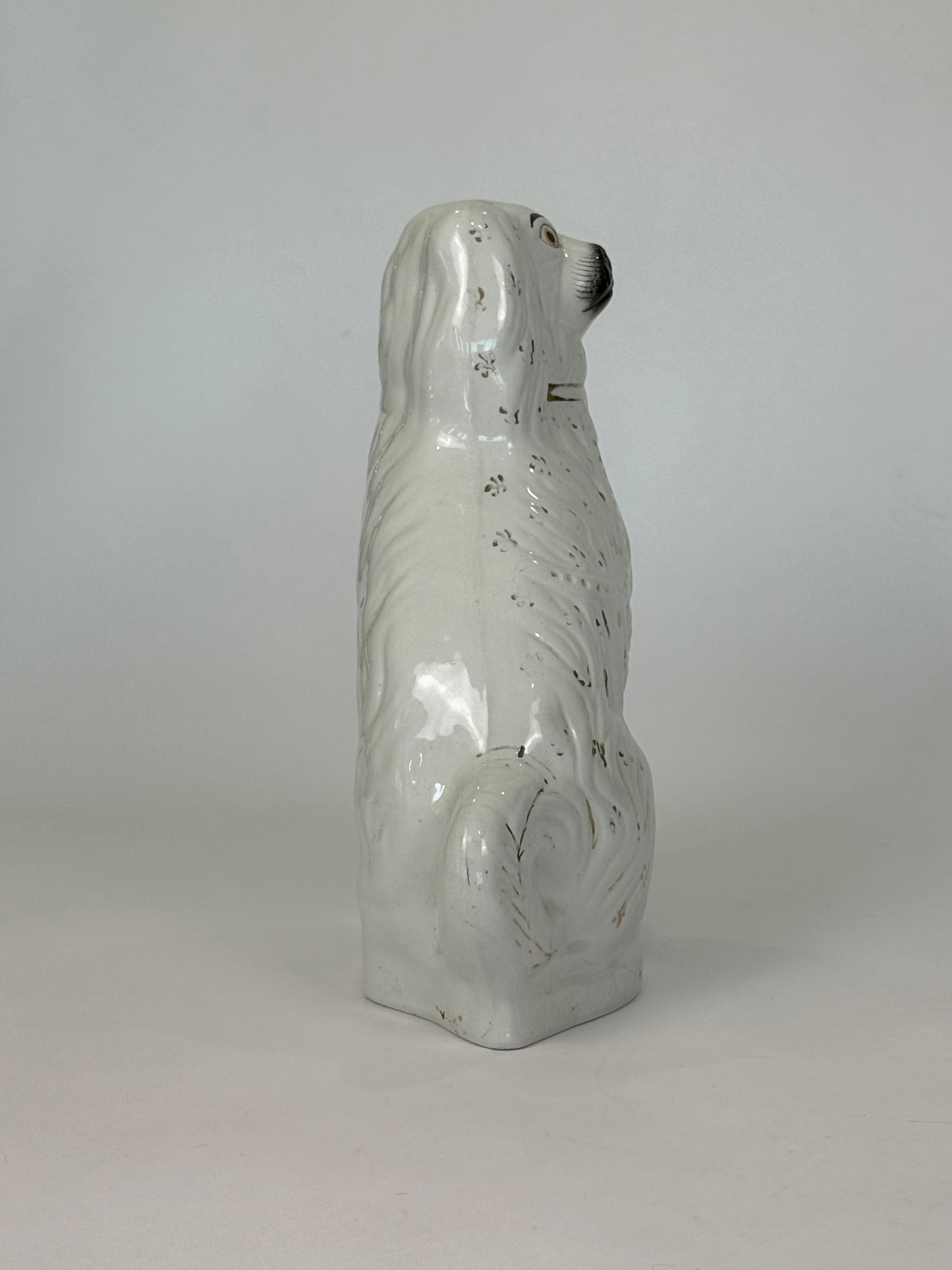 Staffordshire King Charles Spaniel Ceramic Figurine (19th Century)
