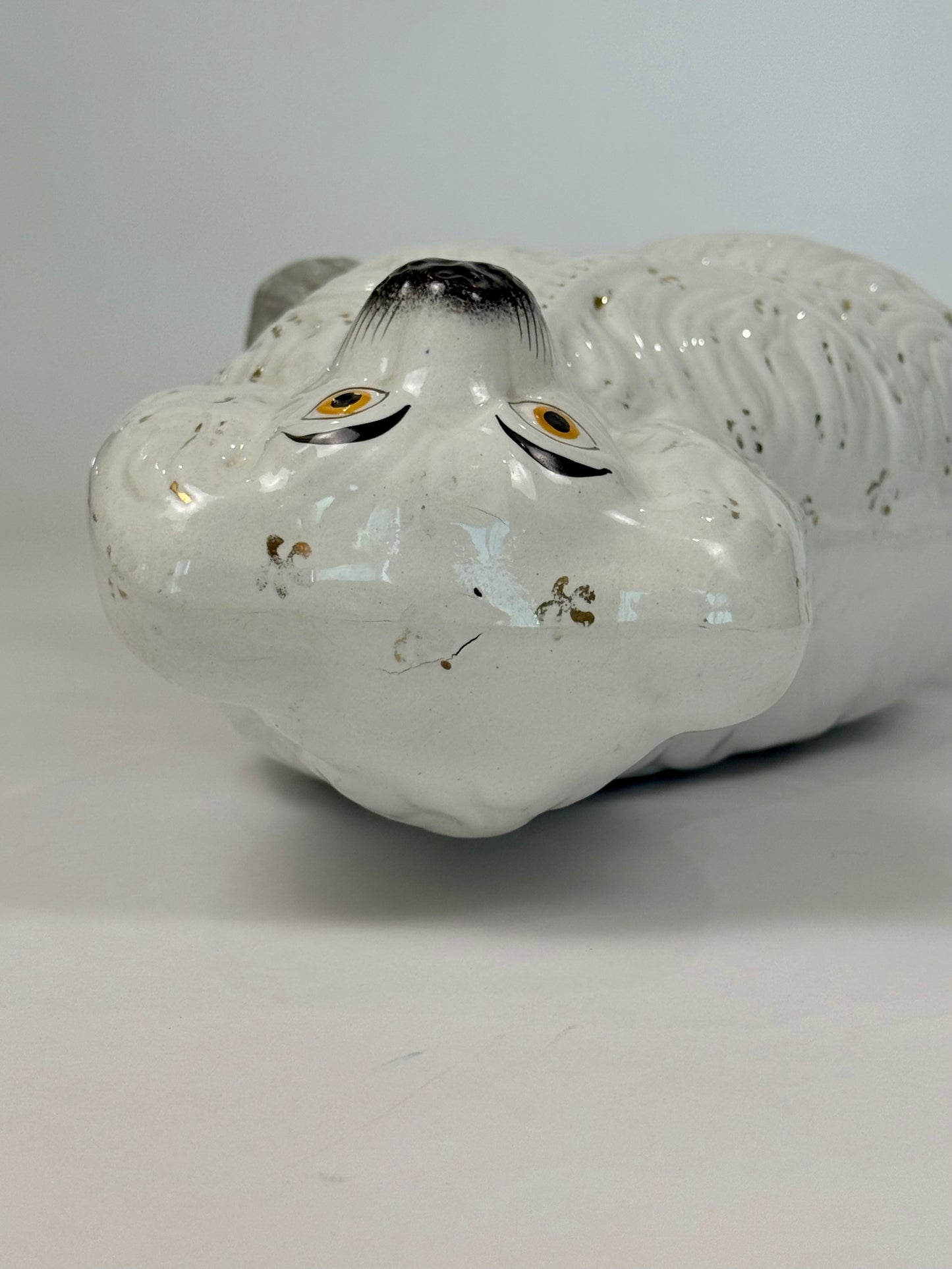 Staffordshire King Charles Spaniel Ceramic Figurine (19th Century)
