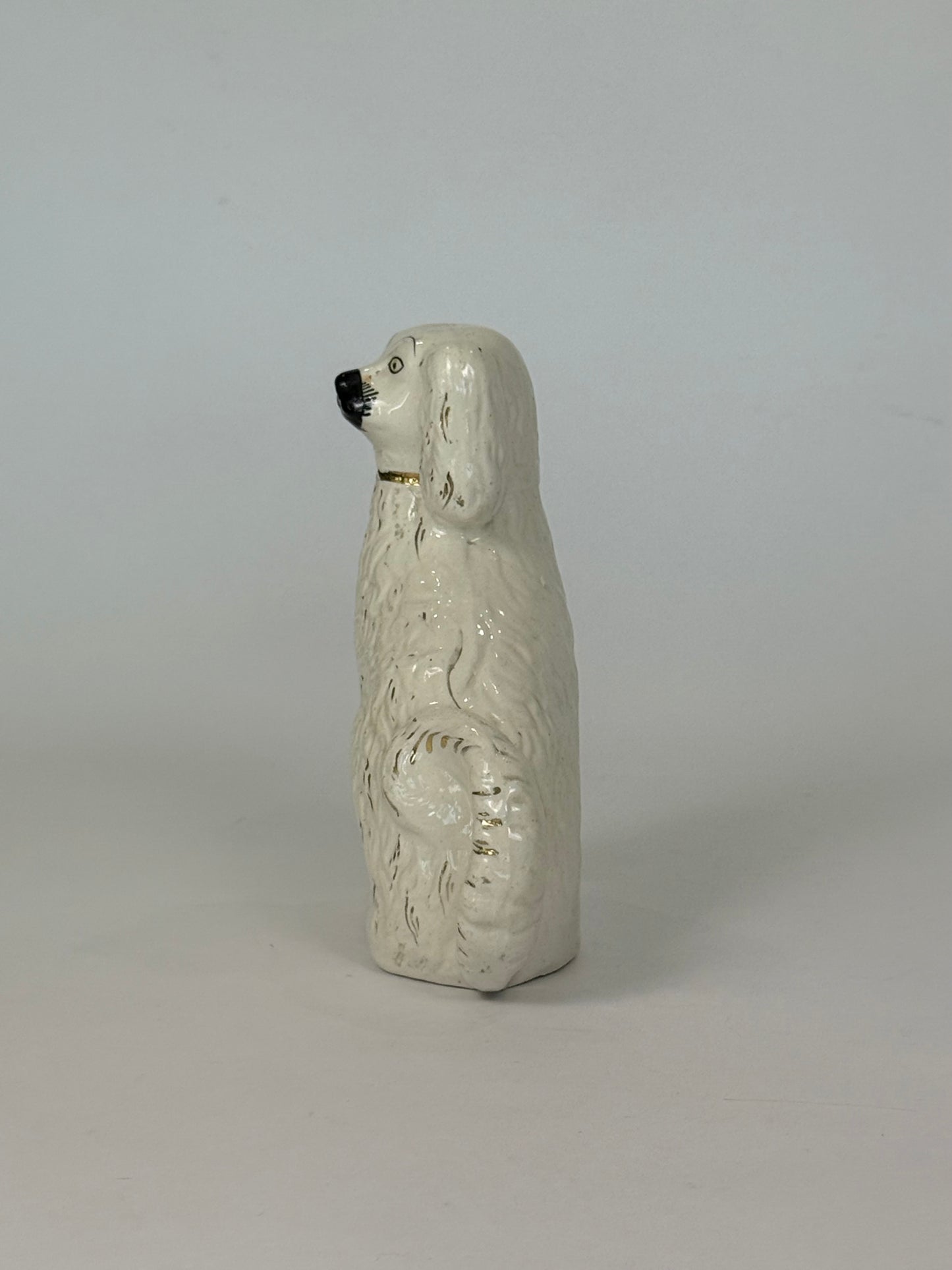 Staffordshire King Charles Spaniel Ceramic Figurine (19th Century - Charles Faudree)