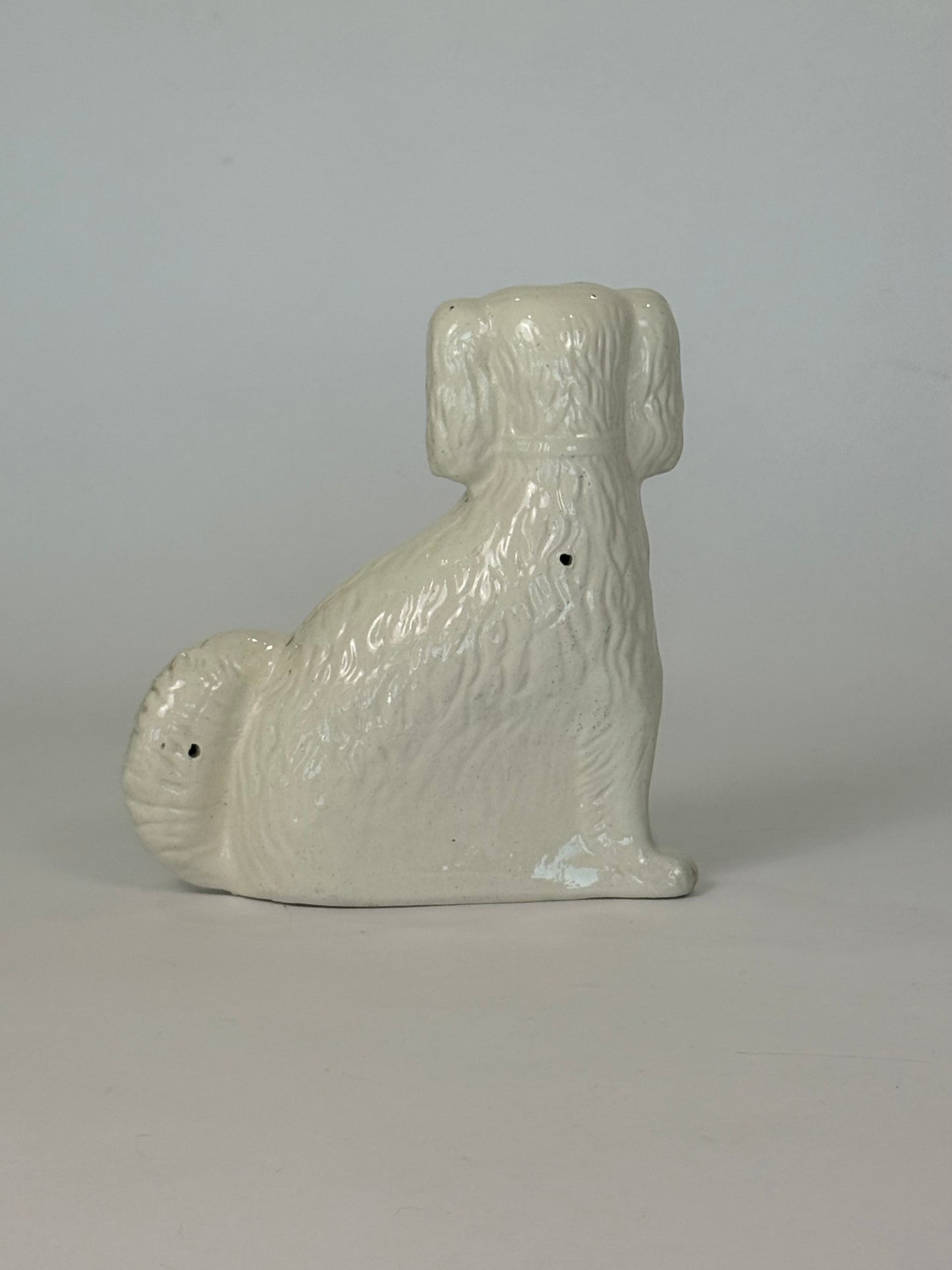 Staffordshire King Charles Spaniel Ceramic Figurine (19th Century - Charles Faudree)