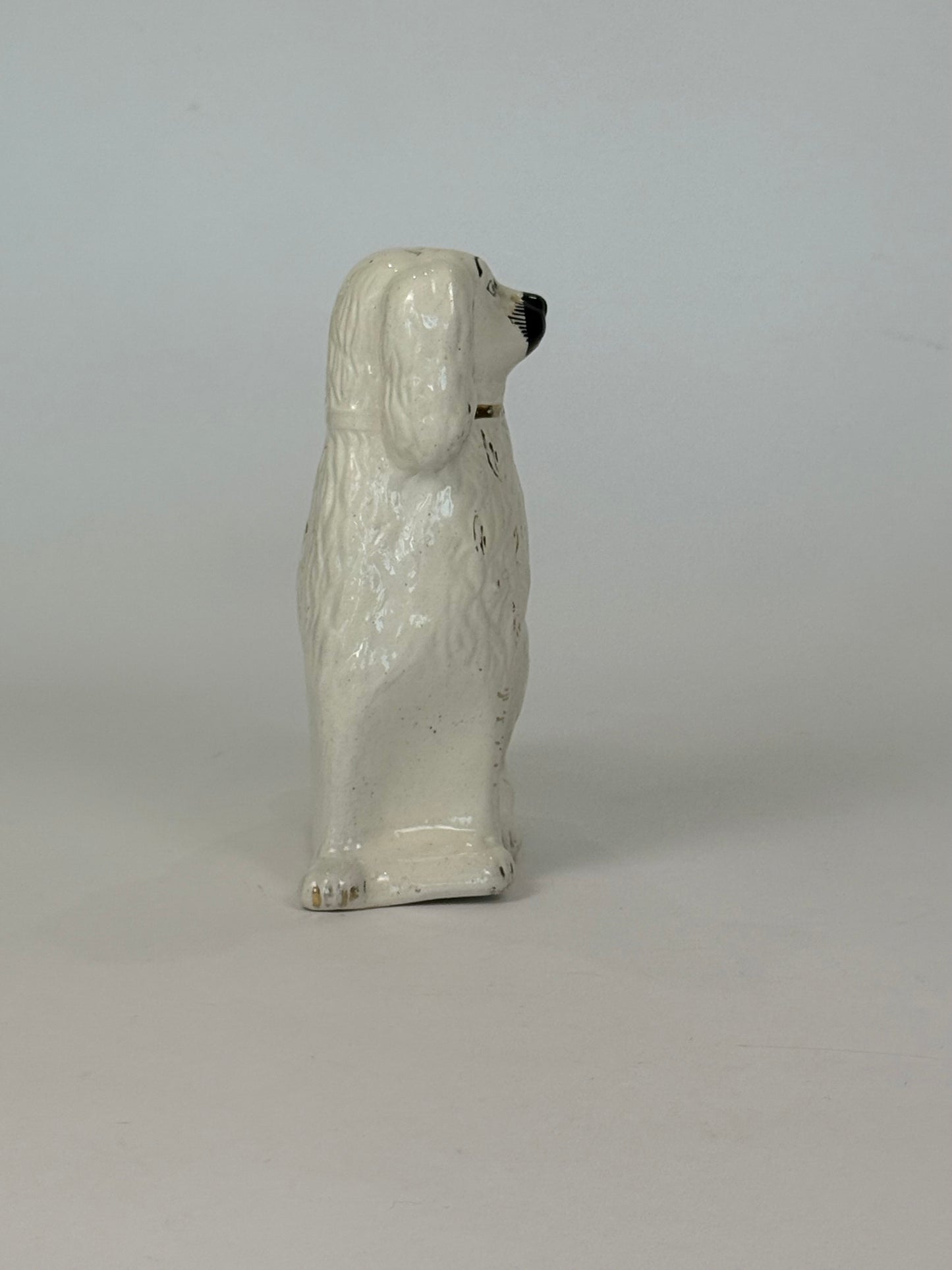 Staffordshire King Charles Spaniel Ceramic Figurine (19th Century - Charles Faudree)