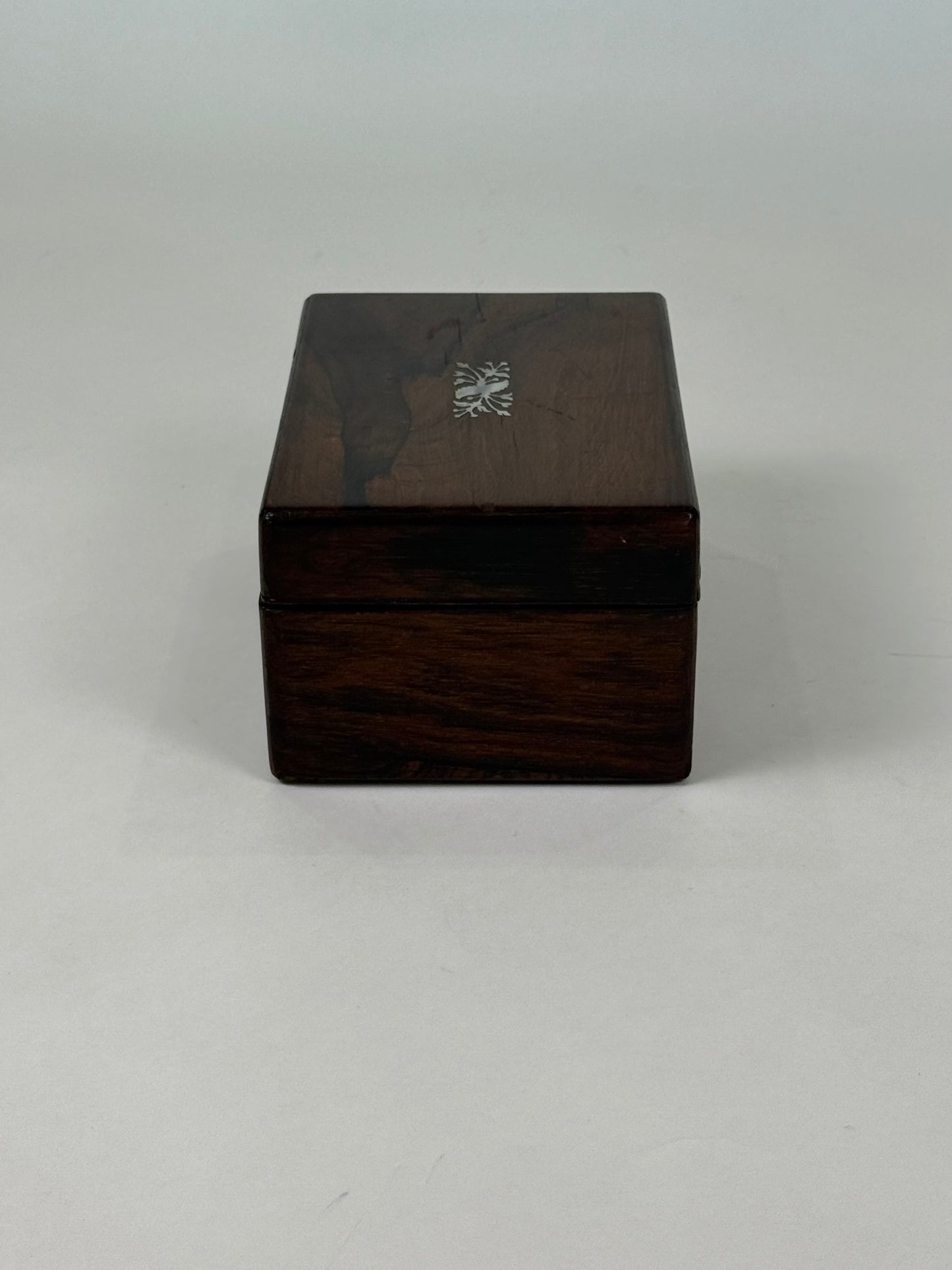 Rosewood Box with Delicate Mother-of-Pearl Inlay