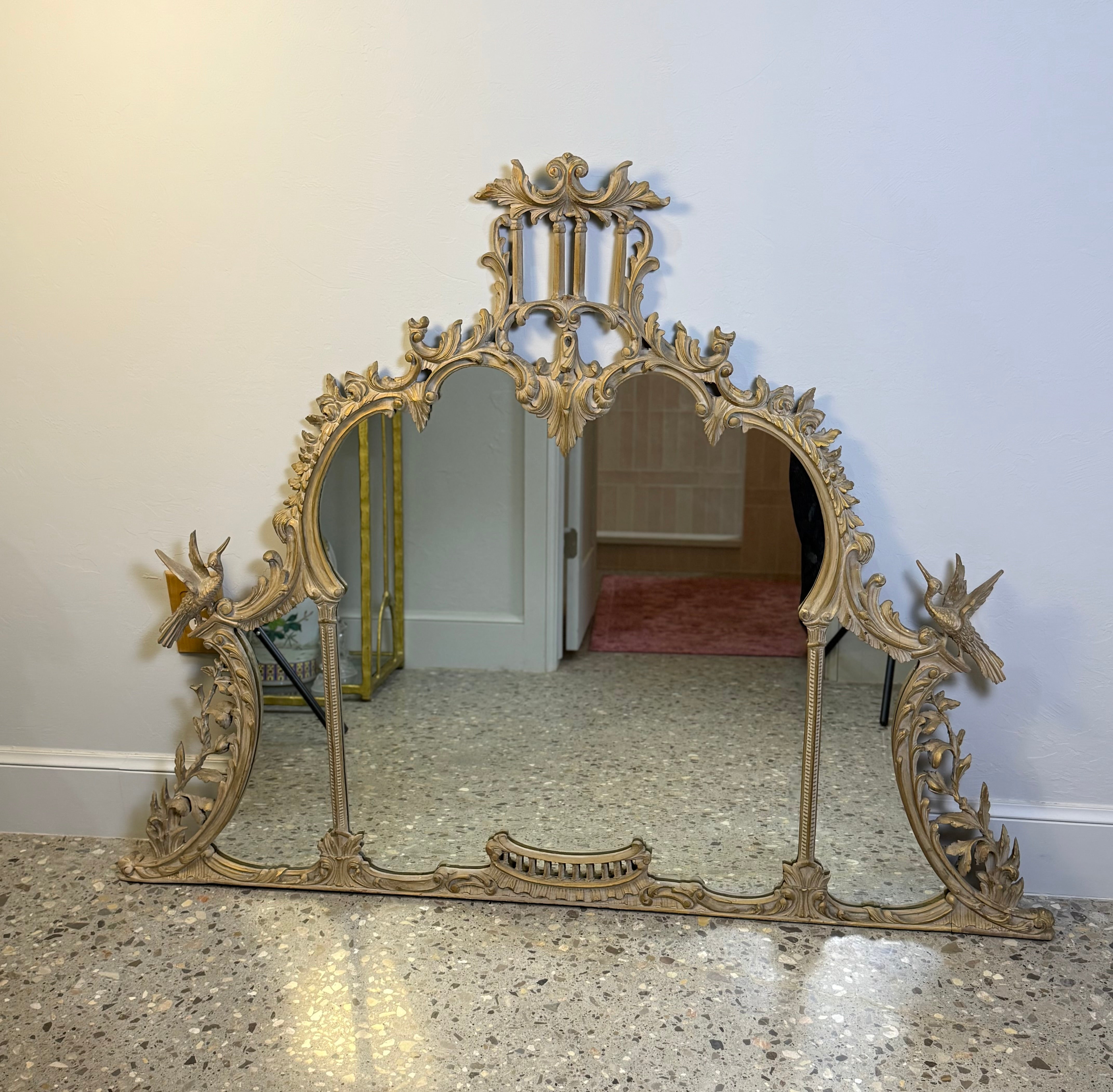 Ornate Chinoiserie Chippendale Rococo Style Console, Buffet or Firepla ...