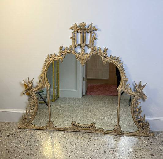 Ornate Chinoiserie Chippendale Rococo Style Console, Buffet or Fireplace Mirror