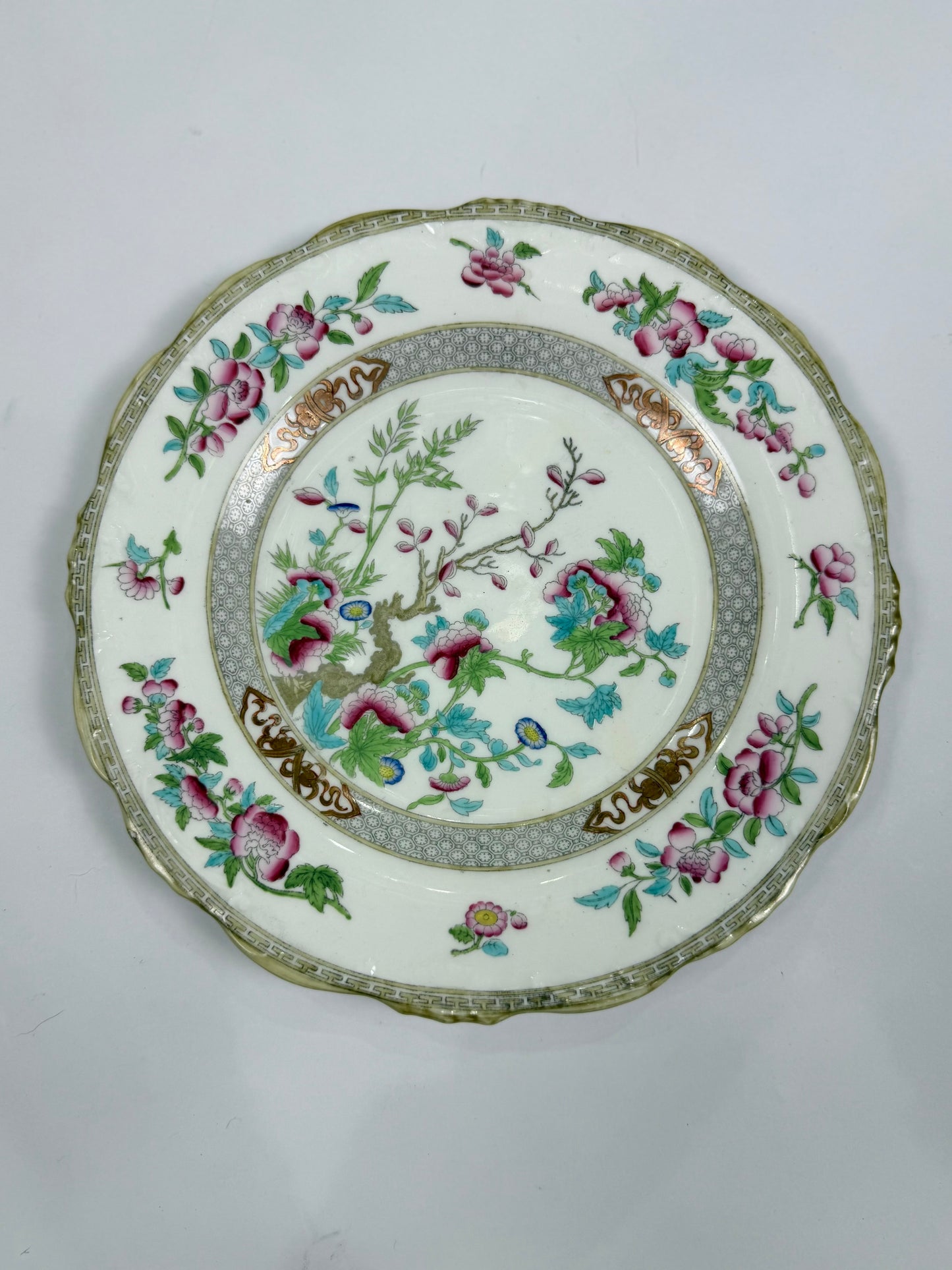 Johnson Brothers "Peony" Pattern Chinoiserie Plates