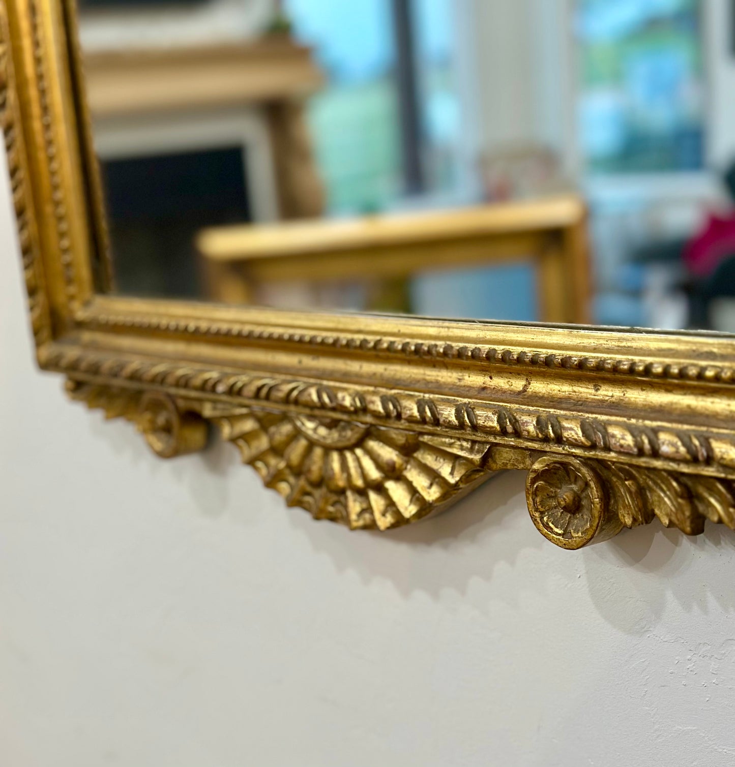 19th Century French Empire Giltwood Mirror