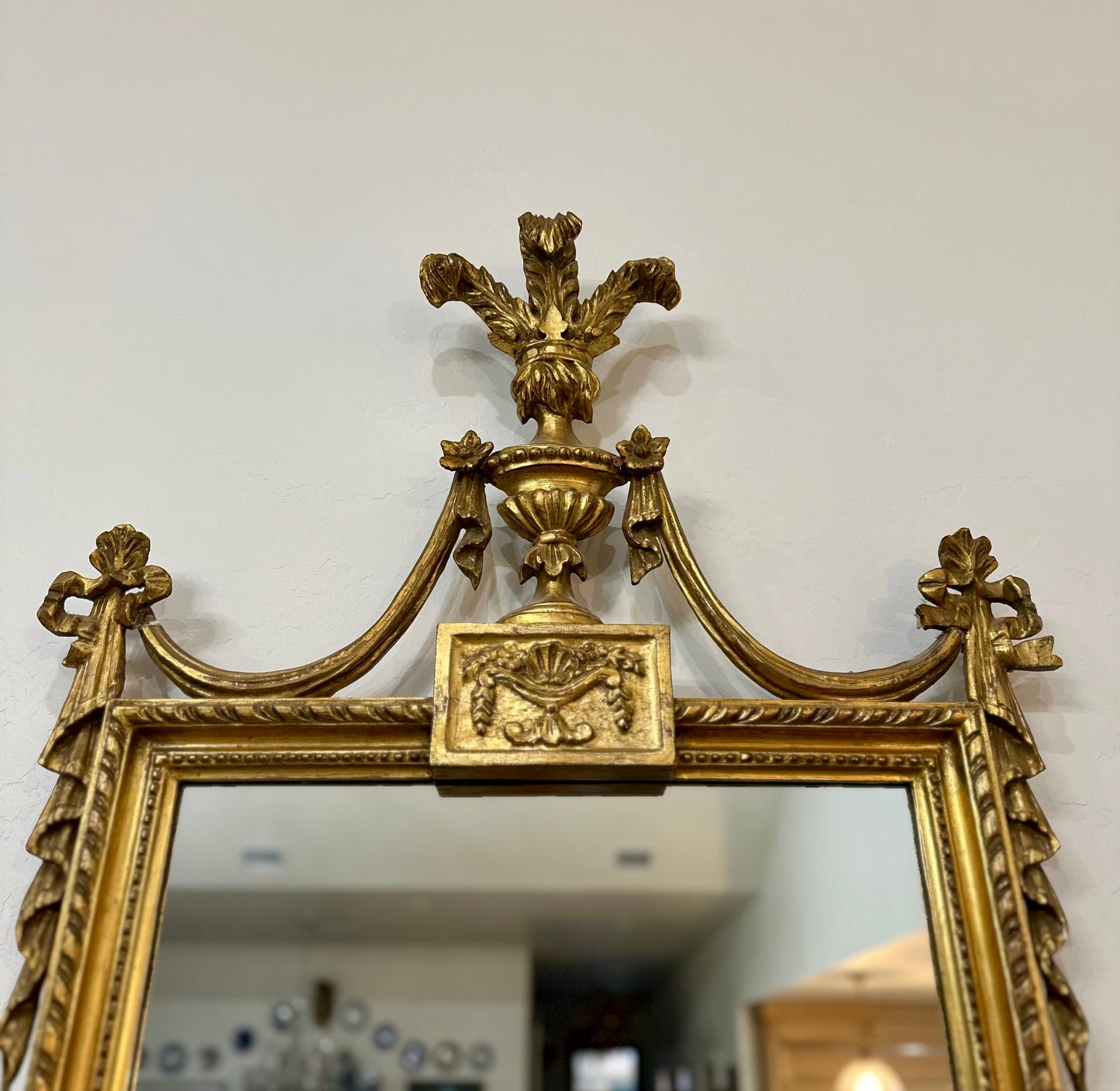 19th Century French Empire Giltwood Mirror