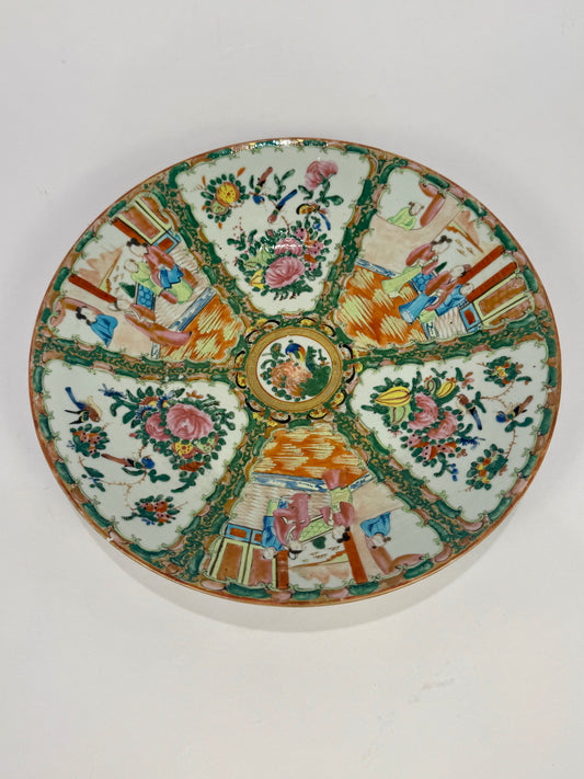 Large 19th Century Chinese Famille Rose Porcelain Platter