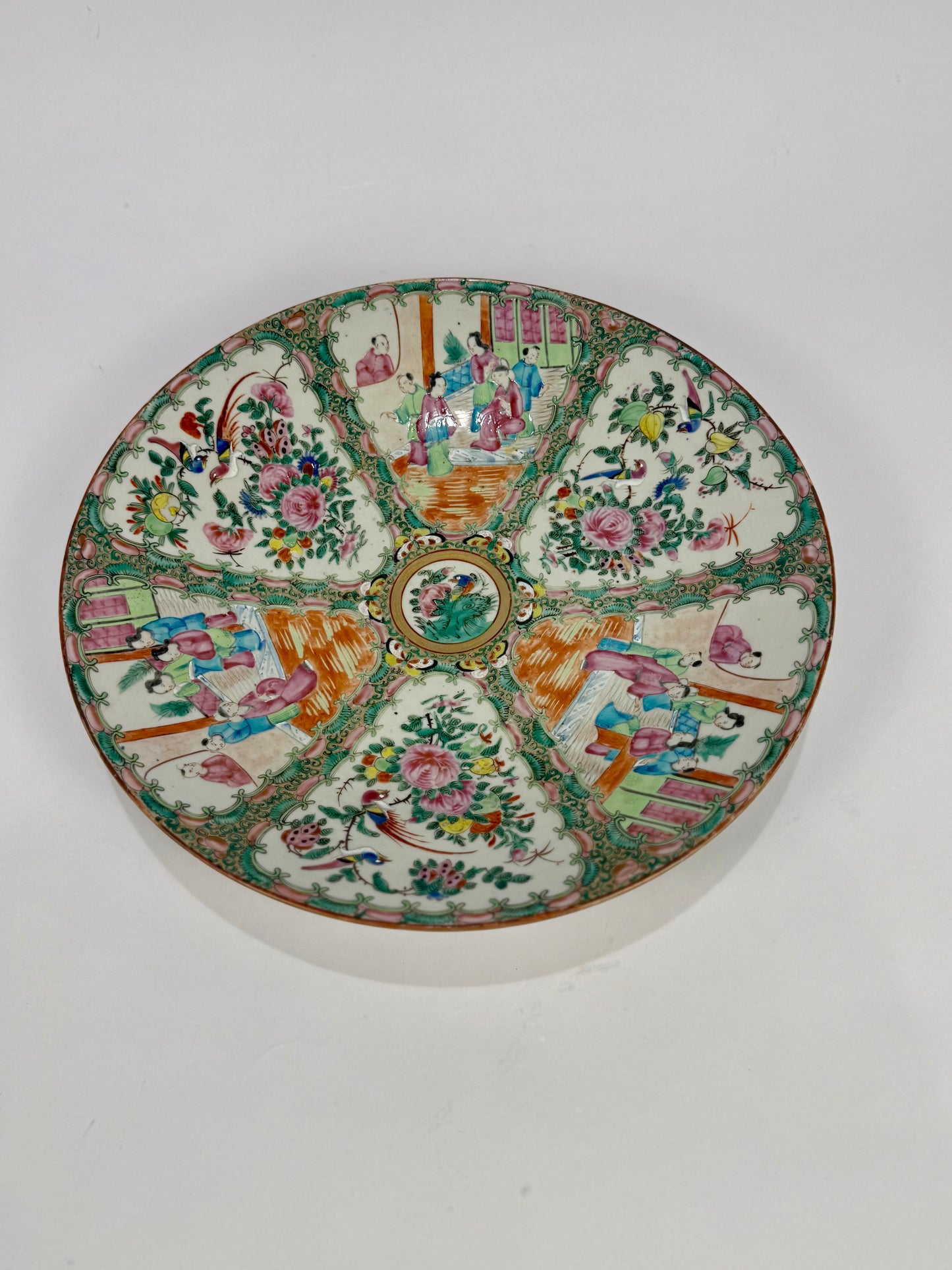 Large 19th Century Chinese Famille Rose Medallion Porcelain Platter