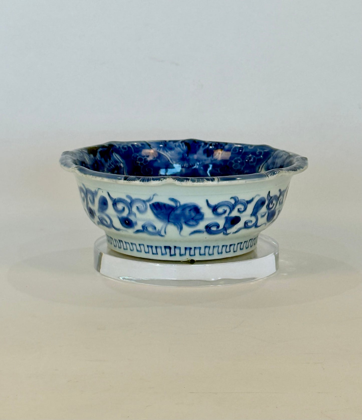 Antique Japanese Arita Ware Blue and White Bowl