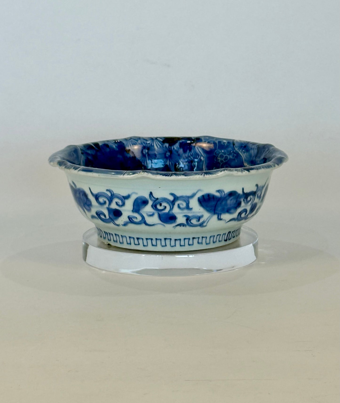 Antique Japanese Arita Ware Blue and White Bowl