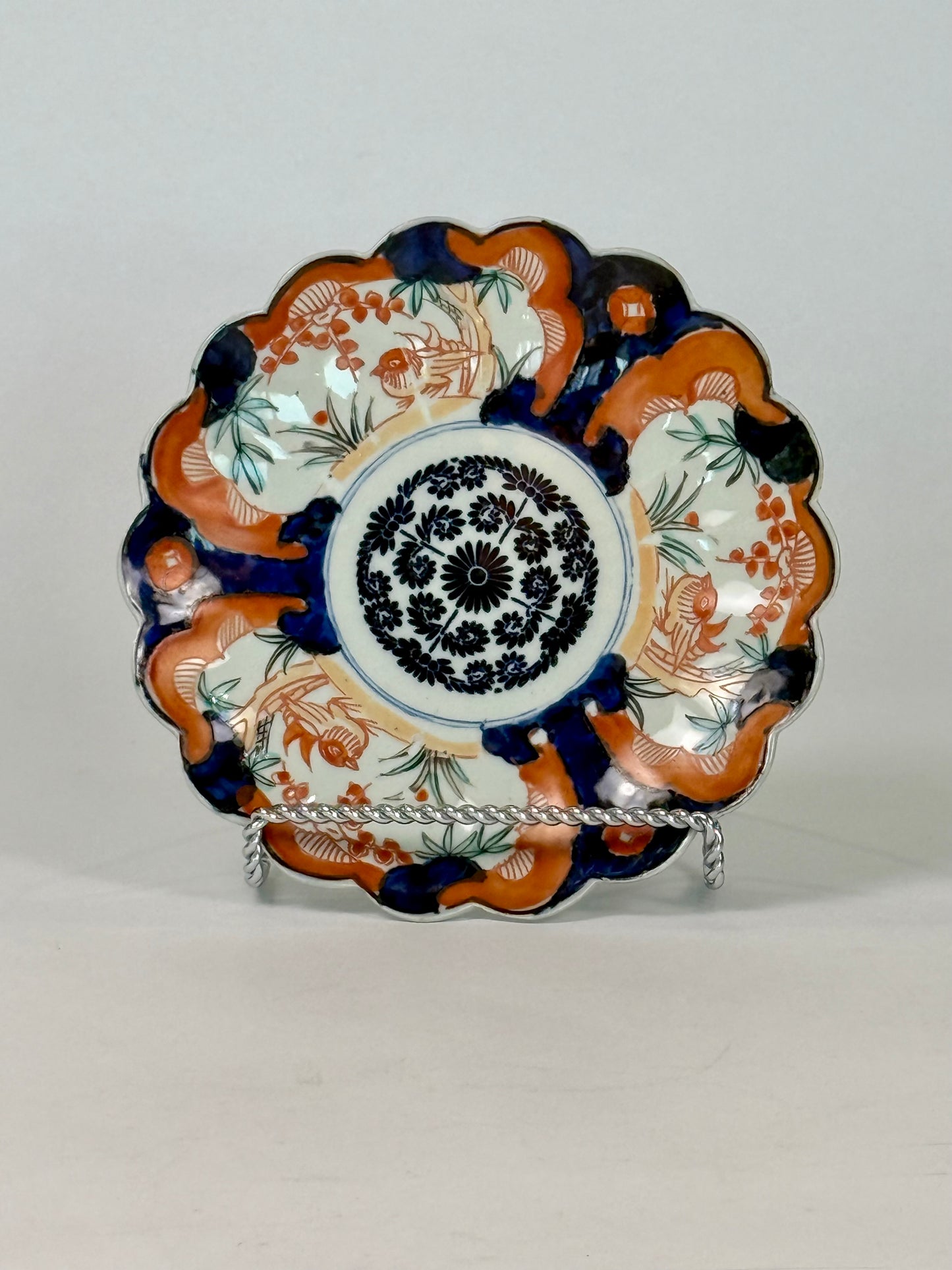 Antique Japanese Imari Plate – Bird & Floral Design
