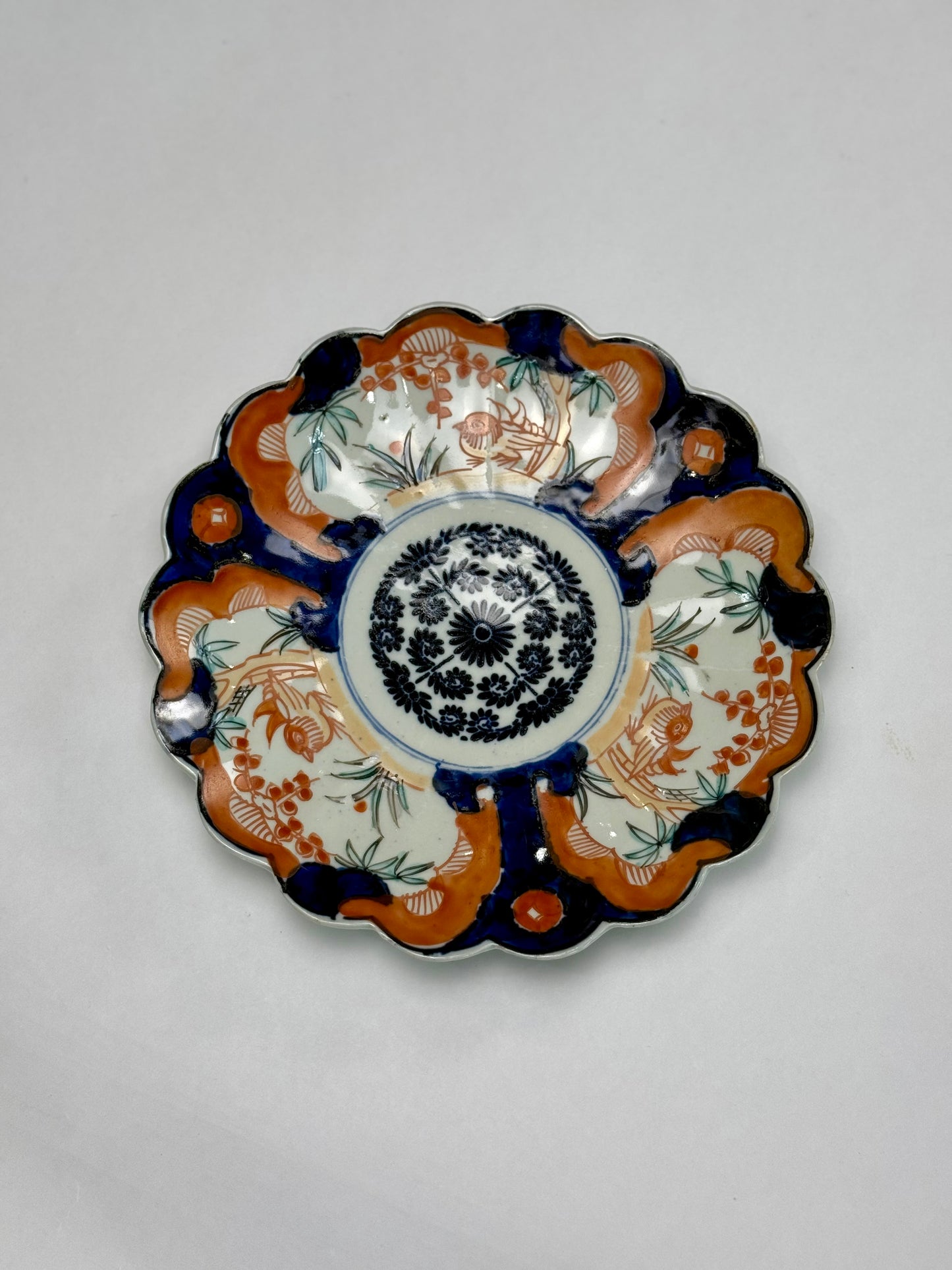 Antique Japanese Imari Plate – Bird & Floral Design