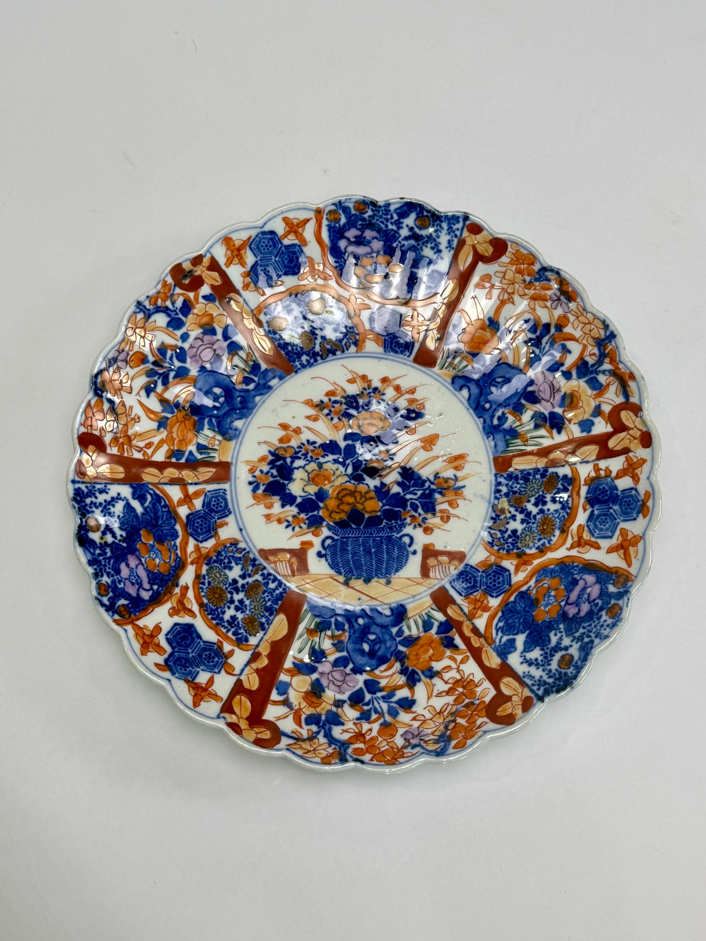 Antique Japanese Imari Plate – Floral & Scenic Design